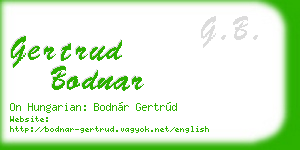 gertrud bodnar business card